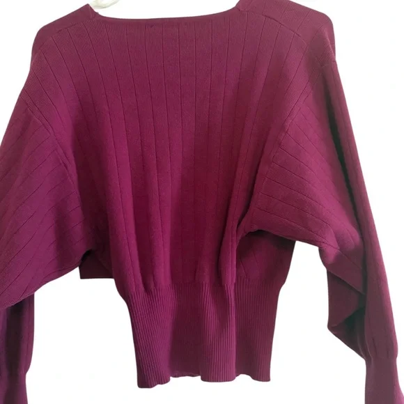 Fashion Nova elegant wine-colored women's sweater, size XS, made of viscose - Picture 4 of 11